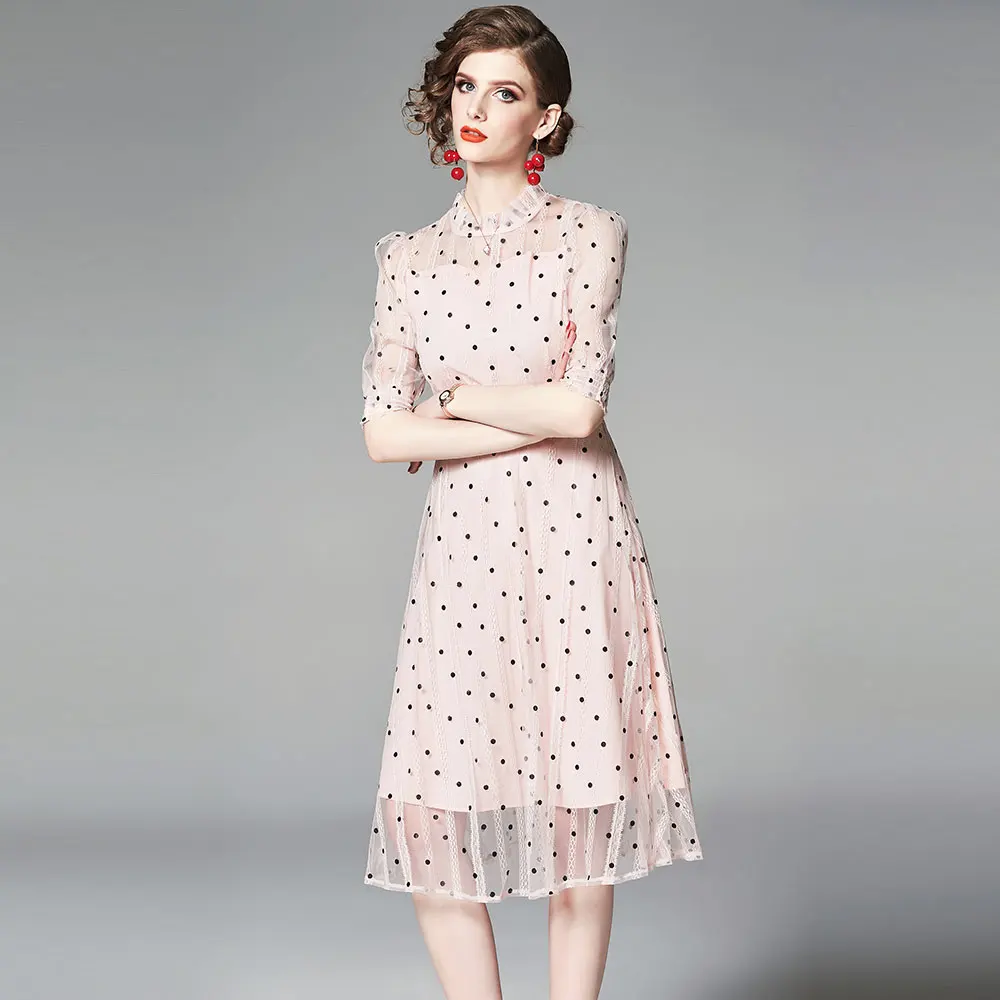 Женское вечернее платье Borisovich Элегантное повседневное в горошек английском