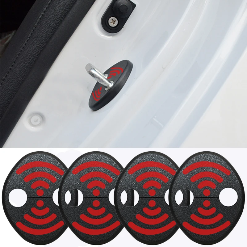 

DIY Lock Sticker Car Door Lock Cover Fit For Toyota Sienna Zelas Sequoia Tacoma Hilux FJ Cruiser 4 Pcs Per Set