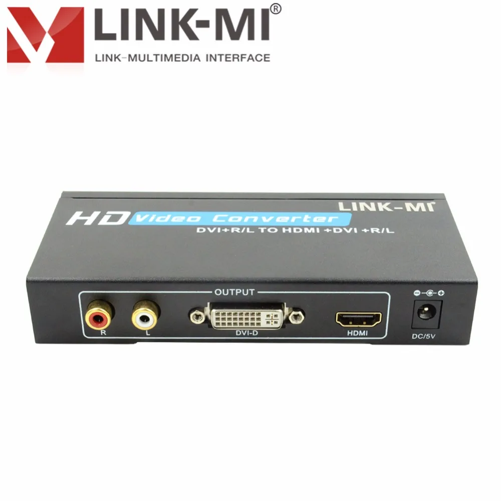 LINK-MI DVI в HDMI конвертер и аналоговые аудиосигналы выход с разъемом 1 3 HDCP |