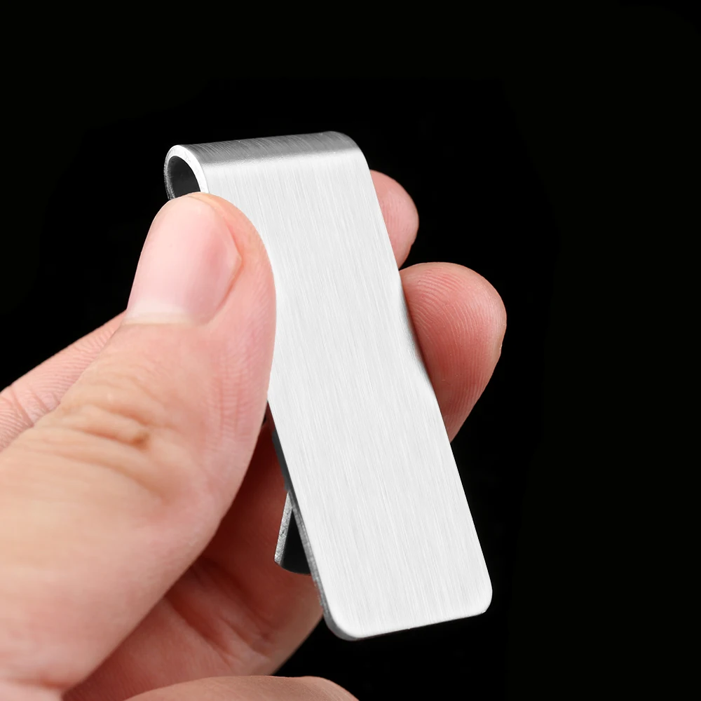 1 шт. мужские Нержавеющая сталь Smart деньги клип тонкий кошелек ID денежных средств держатель серебро Мода Тонкий кошелек серебро Цвет