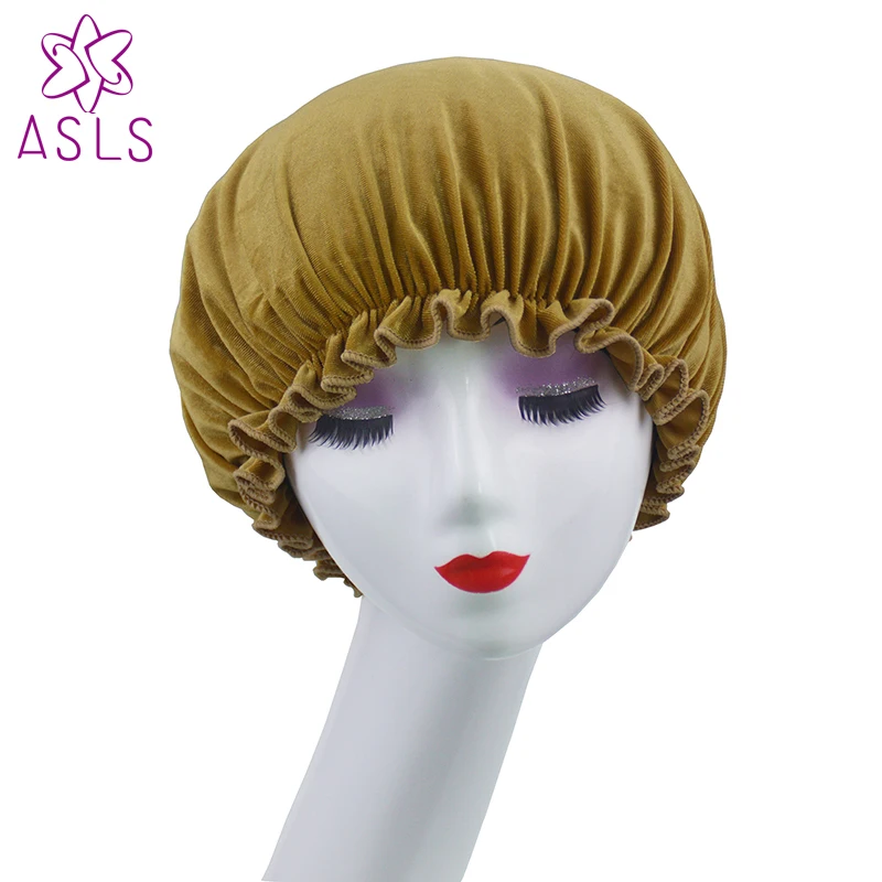 Новая женская шапочка для салона красоты шапка ночного сна бархатная аксессуары