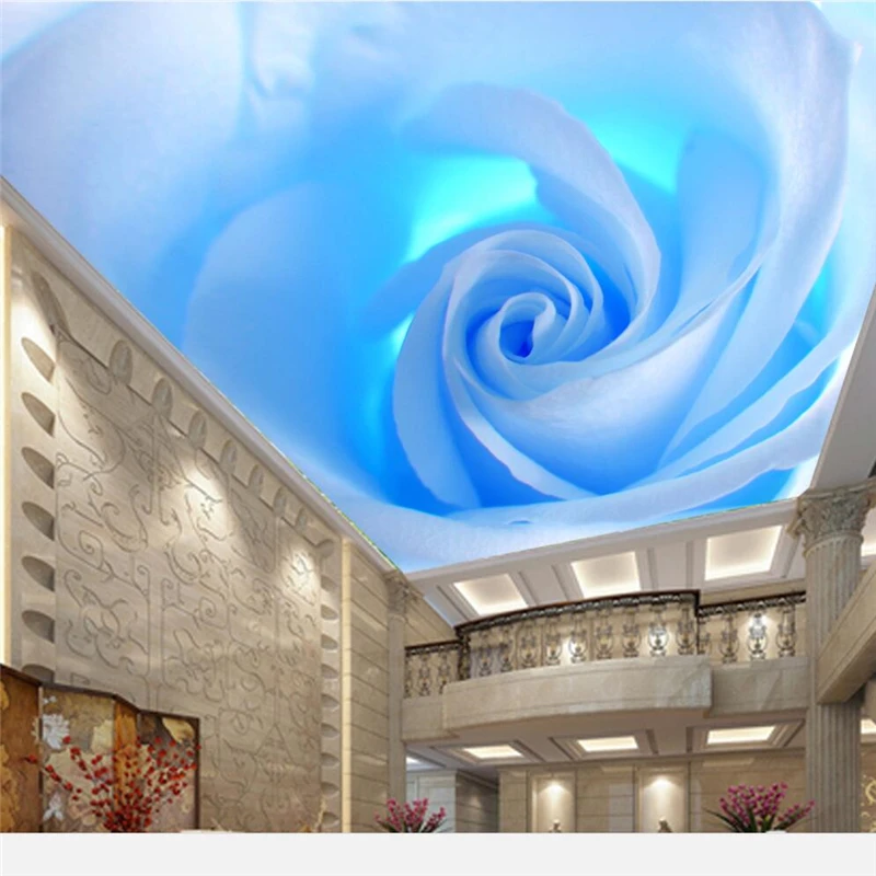 wellyu Custom wallpaper 3d обои large three-dimensional photo mural dream blue roses zenith fresco papel de parede | Обустройство