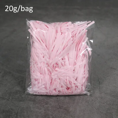 Pink 20 г/пакет DIY бумажная рафия измельченный рифленый бумага конфетти сухой соломы Подарочная коробка наполнитель материал День рождения Свадьба вечеринка украшение - Цвет: Pink