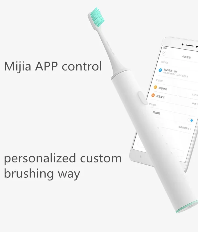 Электрическая щетка Xiaomi Mijia Smart Tooth Sonic беспроводная водонепроницаемая Bluetooth с