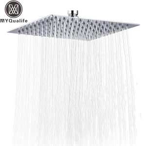 Глобальная бесплатная доставка 10 дюймов дождь 25 см квадратная душевая головка ультратонкий стиль ванная комната душевая головка хромированная отделка