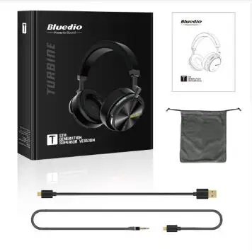 Bluedio T5s Active Шум отмена Беспроводной Bluetooth наушники Портативный гарнитура с