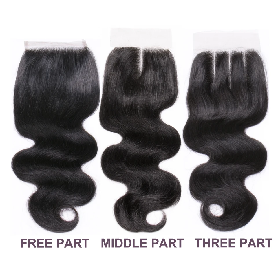 Chloe Brazilian Hair Body Wave 4x4 Remy Human Lace Closure Free Part Bleached Knots With Baby | Шиньоны и парики