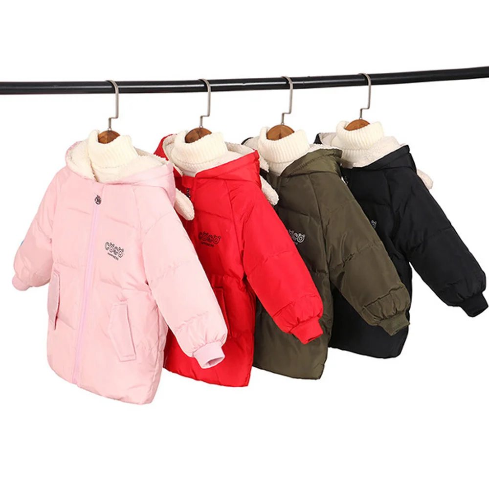 2020 модные детские зимние куртки пальто для девочек дети толстые теплые длинные с