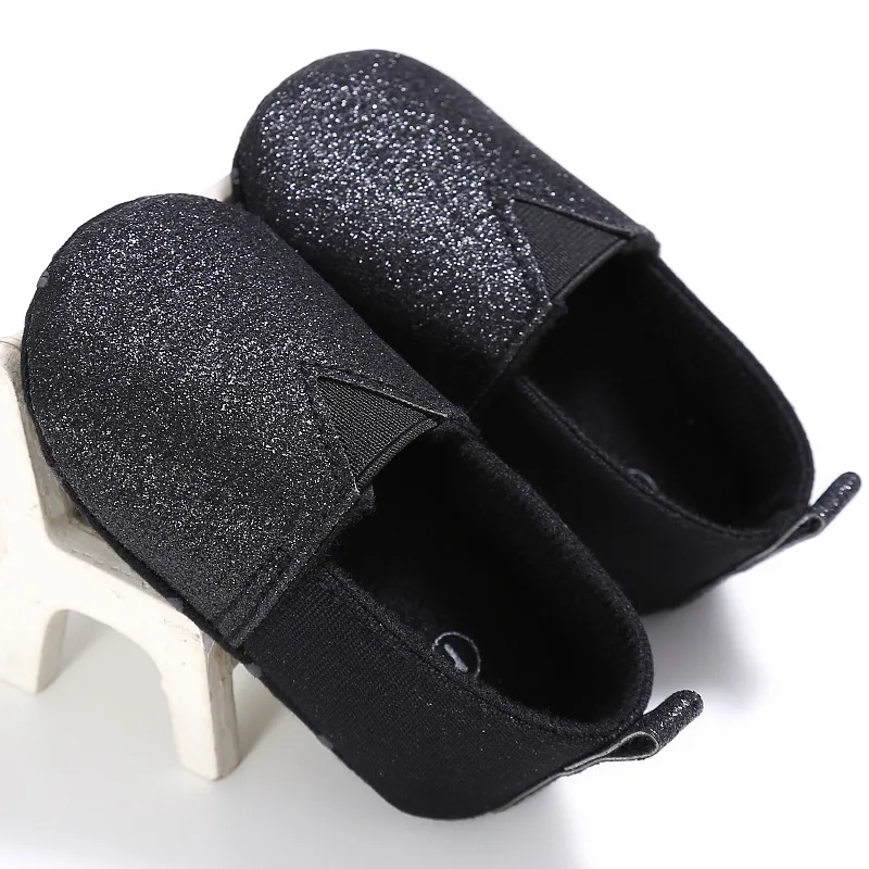 Детская обувь малыша новорожденных Мягкая блестки Повседневное для мальчиков