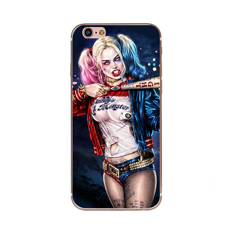 For iPhone 6 Plus 6s Phone Cases Lovers Harley Quinn Joker Design Soft Rubber Cell phone Case Covers Skin Fundas Capa Coque |