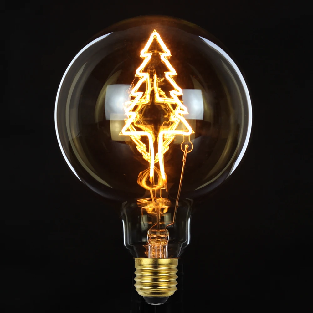 TIANFAN Edison ЛАМПЫ старинная лампочка G125 изогнутая Светодиодная лампа накаливания 4
