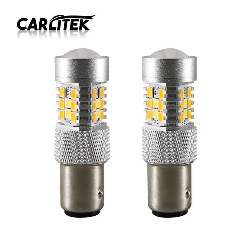 CARLitek 2 шт. двухцветные BA15D 1157 горки 12В 2835 28smd автомобильные Стайлинг передние