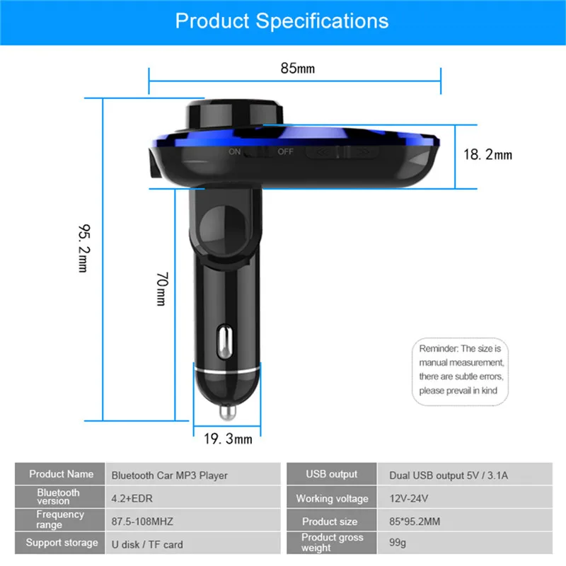 Bluetooth Hands free fm передатчик модулятор стерео автомобильный MP3 музыкальный плеер USB