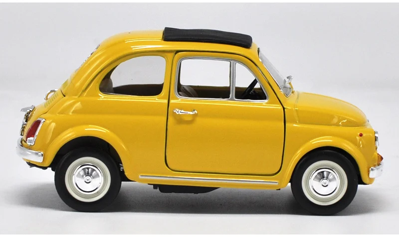 Оригинальная фабричная 1:24 FIAT 500 ABARTH 500 игрушечная машинка из сплава, игрушки для детей, литая модель автомобиля, подарок на день рождения