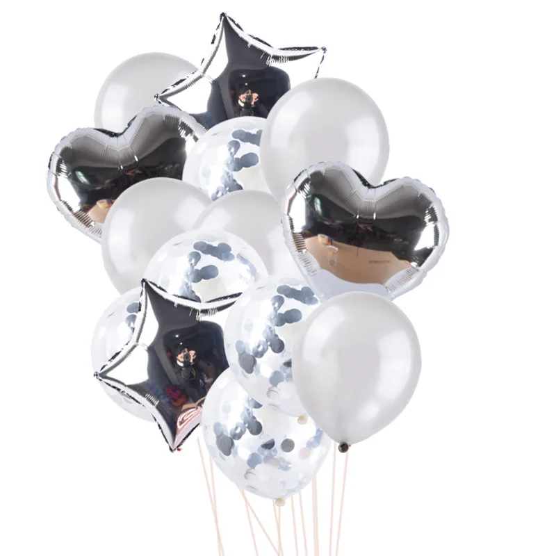 silver balloon set 16 дюймов письмо с днем рождения шар День рождения украшения дети событие поставки воздушные шары Baby Shower Фольга балон а - Цвет: silver balloon set