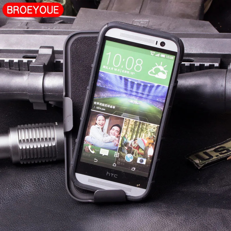 BROEYOUE Belt Clip Hard Case For HTC ONE M10 M9 M8 M7 Mini M4 Cell Phone Cover Desire 510 530 626 Shockproof |
