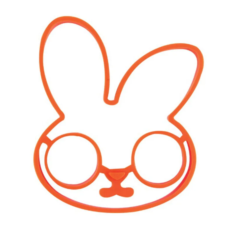 1 шт. кролик мультфильм оранжевый силикон жарить яйцо рамка яиц формы для блинов