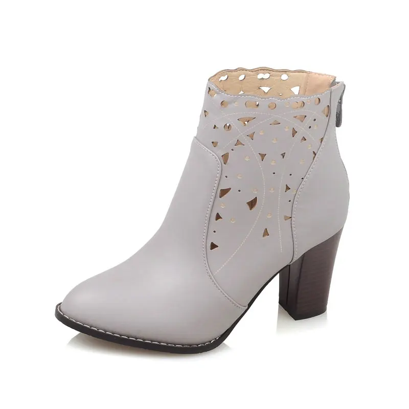 VINLLE/женские ботинки 2020 г. Элегантные осенние модные из органической кожи серого