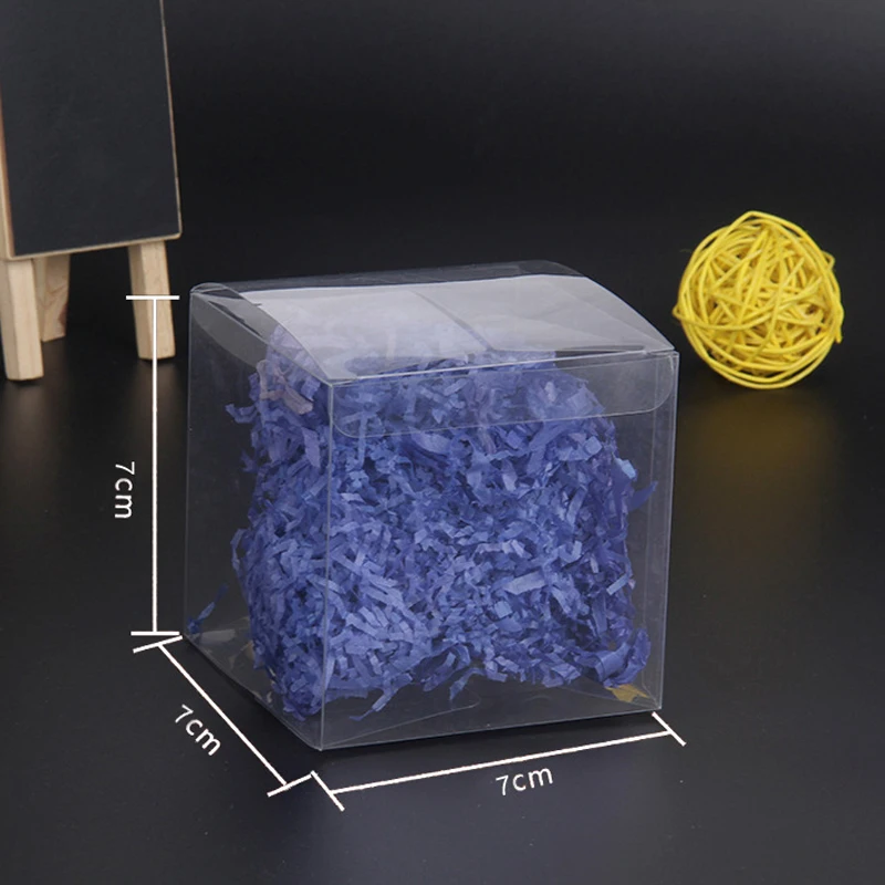 50 шт./лот прозрачные подарочные коробки из ПВХ Упаковка конфет Сувенирная