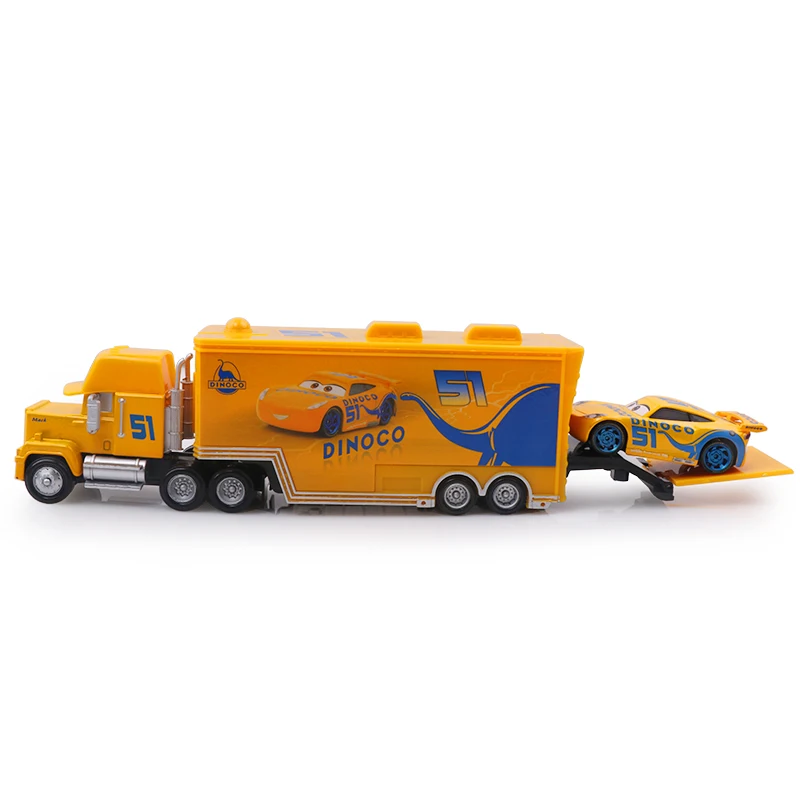 Disney Pixar Cars 2 3 Lightning McQueen Cruz Ramirez Mack Uncle Truck 1:55 литая модель автомобиля детская игрушка