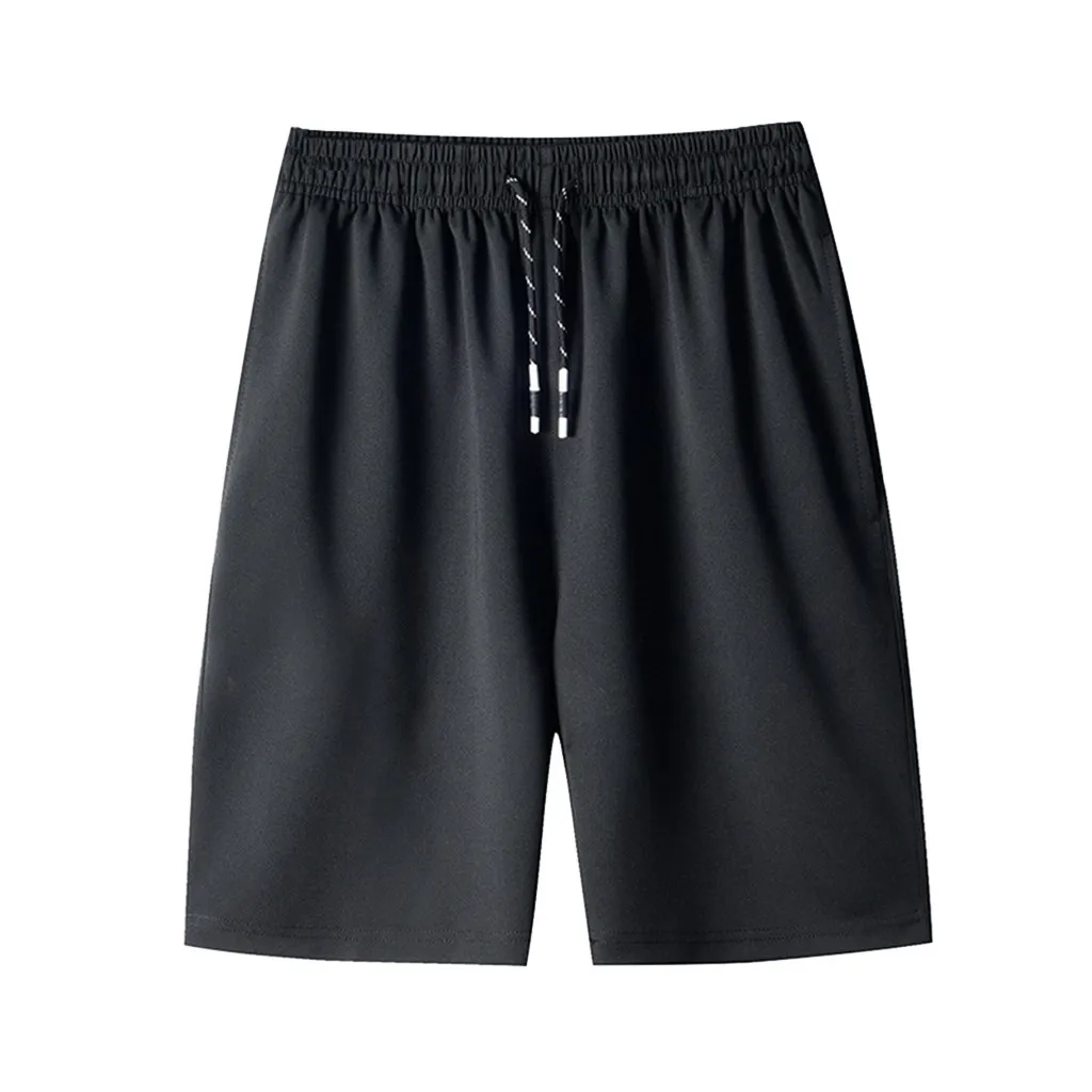 Черный New Shorts Men Summer Casual Thin Fast-drying Trousers Casual Sports Spodenki Meskie Short Homme Pantalones Cortos Shorts - Цвет: Черный