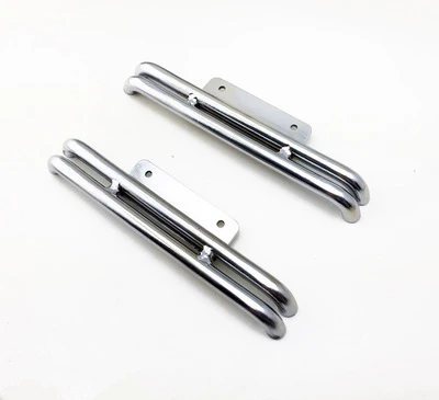 SIDE PEDAL (SILVER) 1/10 RC автомобиль металлический бампер W/рулонная клетка, пригодная для 1:10 масштаб Рок Гусеничный игрушки модель пикап Тамия брюзер аксессуары для модернизации частей - Цвет: SIDE PEDAL (SILVER)