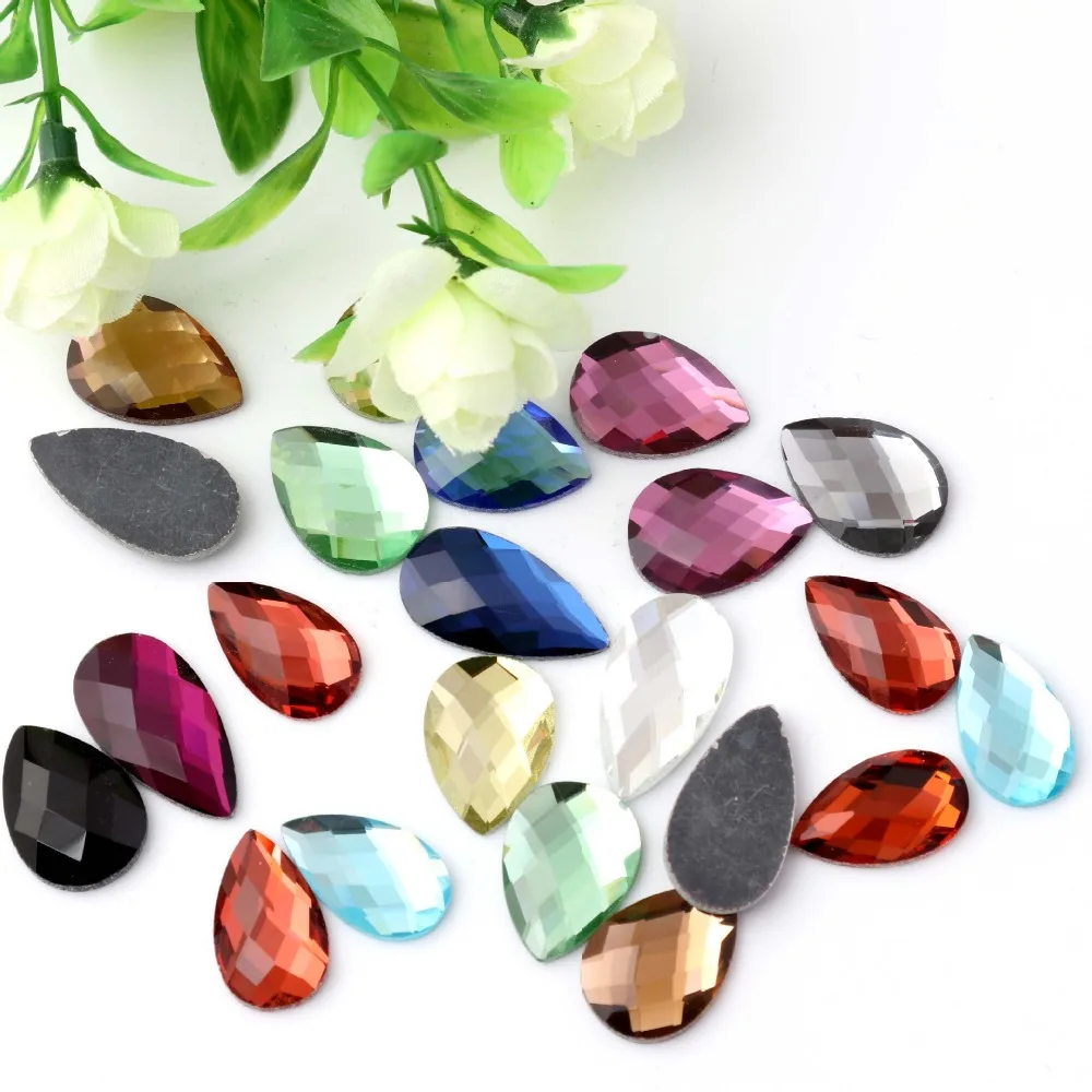 Бесплатная доставка! 2018 супер Сияющий белый цвет в форме капли с плоской задней