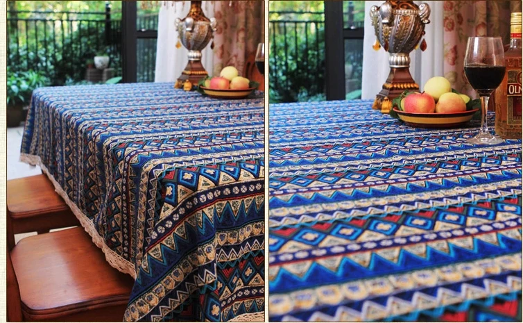 Лён скатерть скатерти железо башня принт обеденный стол крышка кухня текстиль