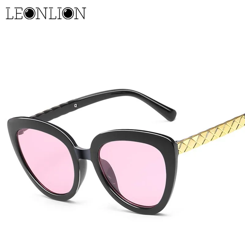 LeonLion 2018 океан карамельный цвет Солнцезащитные очки женские Cateye роскошные