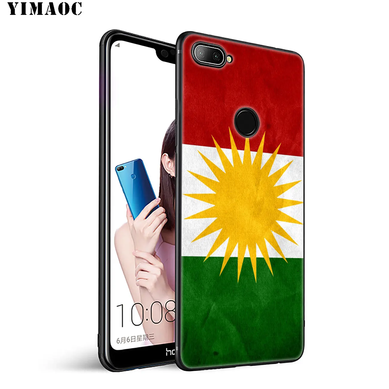 YIMAOC Kurdish Autonomous Region flag Soft Silicone Case for Huawei Honor 20 Pro 8C 8X 8 9 9X 10 Lite 7X 7A | Мобильные телефоны и