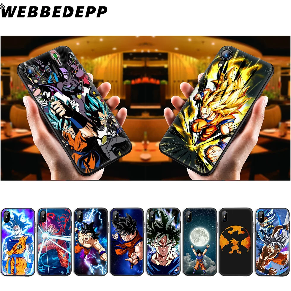 WEBBEDEPP Dragon Ball Z Goku супер мягкий силиконовый чехол для iPhone 11 Pro Xr Xs Max X или 10 8 7 6 6S Plus 5 5S