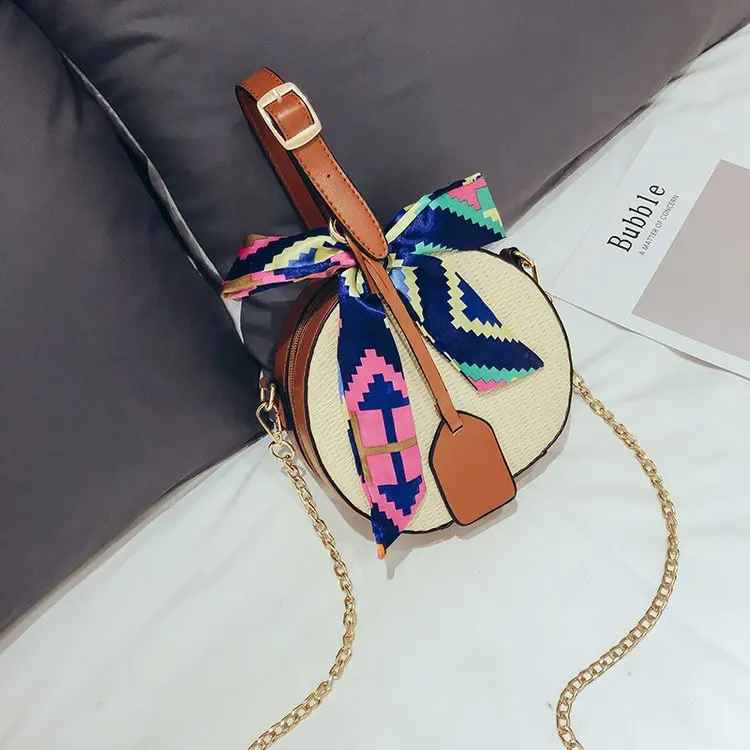 Дропшиппинг 2018 Для женщин Crossbody Сумки плечи соломенная сумка-мешок для девочек