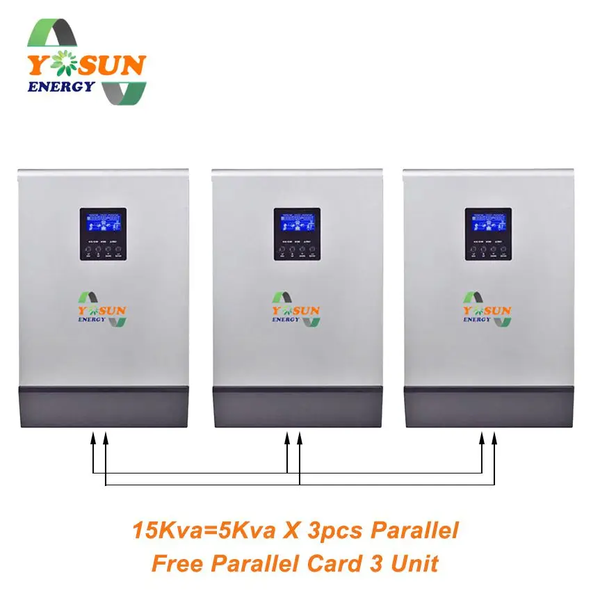 15kva 5Kva MPPT 4000W солнечный инвертор 230Vac решетки чистая синусоида инвертор Встроенный MPPT 80A AC заряд 48Vdc параллельная карта - Цвет: 15kva