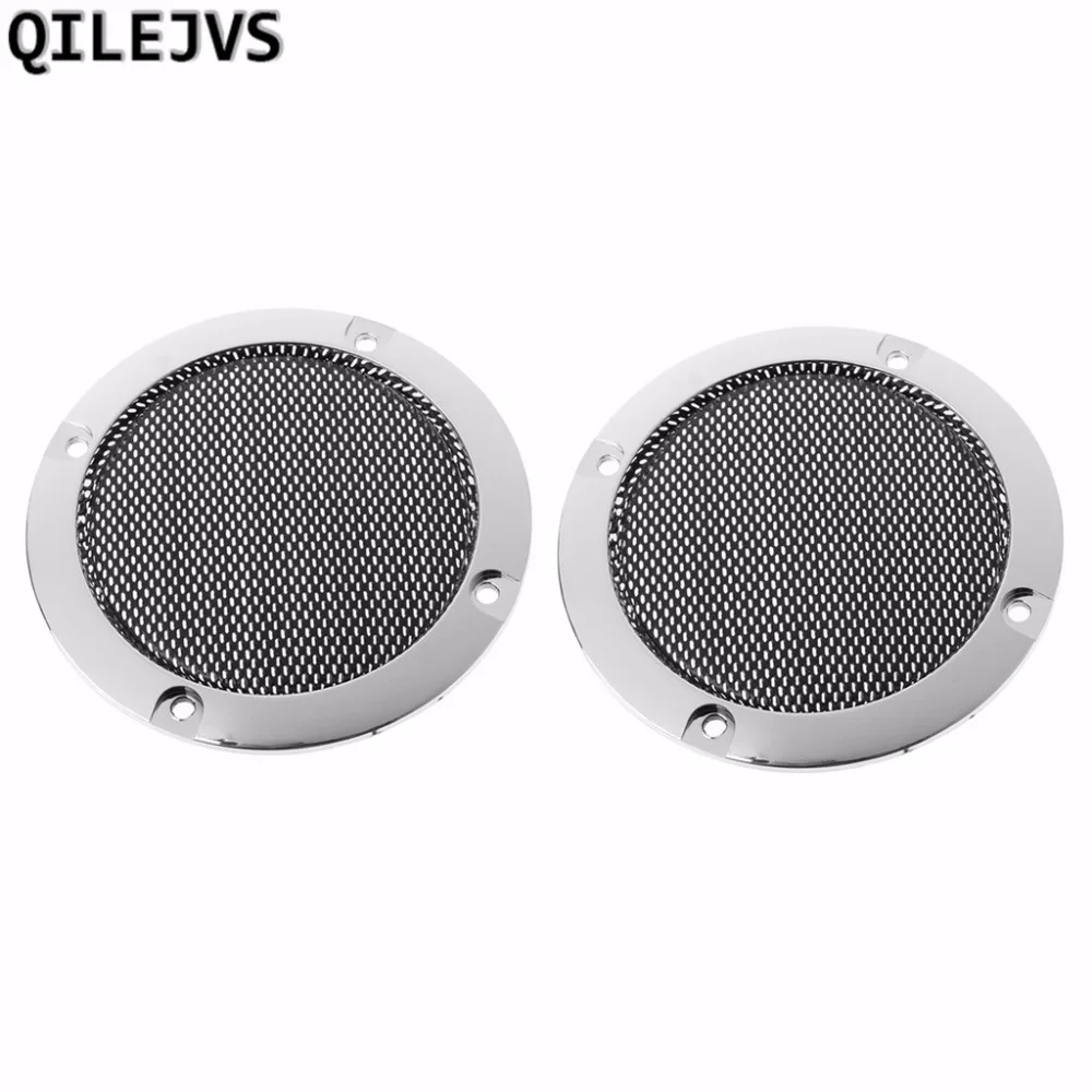 QILEJVS 2 шт. 3 дюймовая Черная крышка для аудиоколонки декоративная круглая