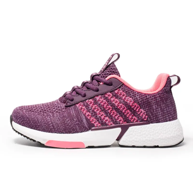 Light Purple FANDEI кроссовки для женщин спортивная обувь для женщин Flyknit zapatillas mujer Deportiva светильник кроссовки для женщин амортизирующая подошва - Цвет: Light Purple