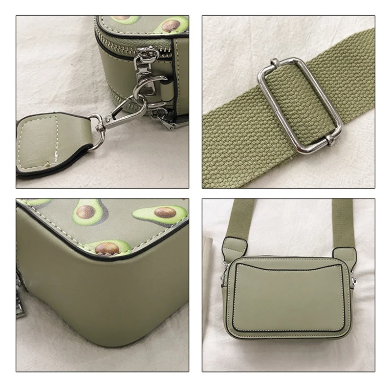 BBirds 2019 New Arrival Women Messenger Bag Wide Shoulder Strap Fashion Ladies Small Square Avocado Bolsa Feminina | Багаж и сумки