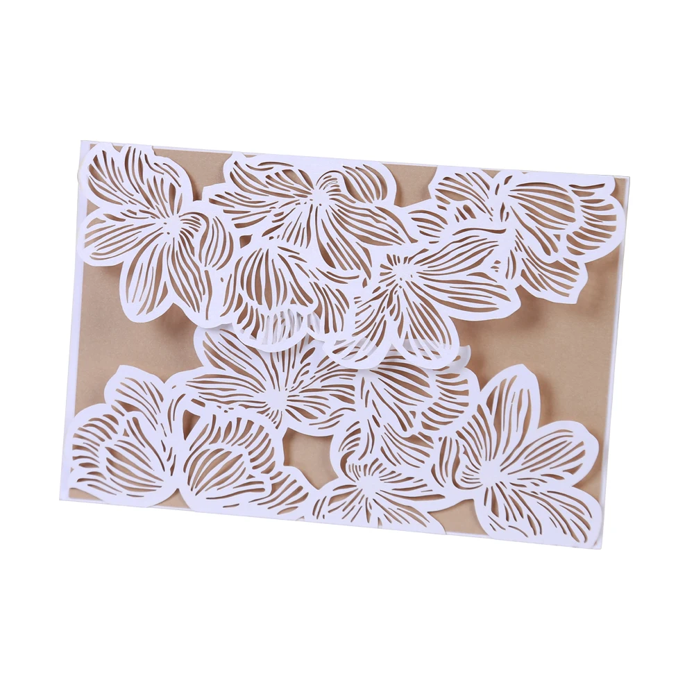 

40 Pcs Romantic Decorative Cards Envelope Delicate Carved Pattern Wedding Party Supplies Wedding Party Invitation Card