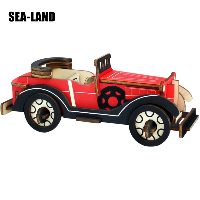 

3D Wooden Puzzle Model For Adult Children Intellectual Development Educational Toys Classic Cars Model 3D Wood Puzzle Jigsaw Toy