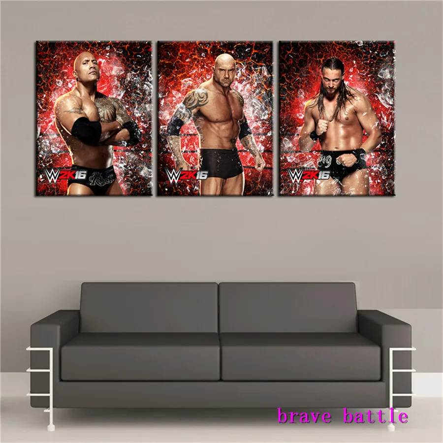 WWE 2K16 The Rock борец холст живопись гостиная домашний декор Современная роспись