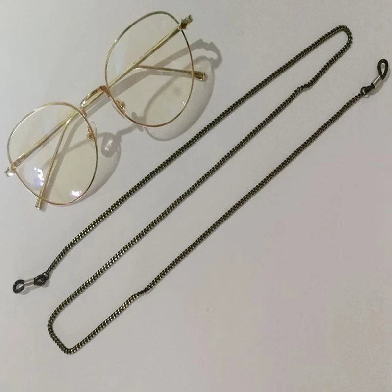 Женские черные очки солнечные с цепочкой для чтения металлические цепь