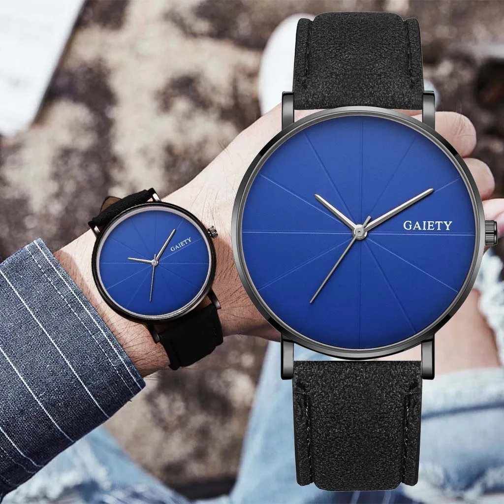 New Watches Men Fashion Casual Unobtrusive Simple Single Business Leather Band Watch Quartz Relogio Luxury Wristwatches