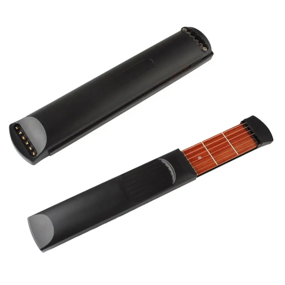 

SLADE Pocket Guitar Portable Pocket Acoustic Guitar Practice Tool Gadget String Trainer 6 String 6 Fret Model for Beginner