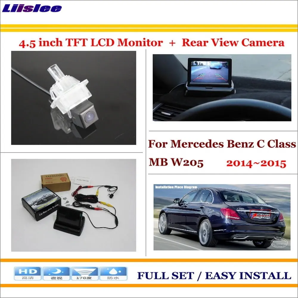 

Auto Camera For mercedes benz C Class W205 2014 2015 4.3" TFT LCD Monitor Car Rearview BackCamera Parking System