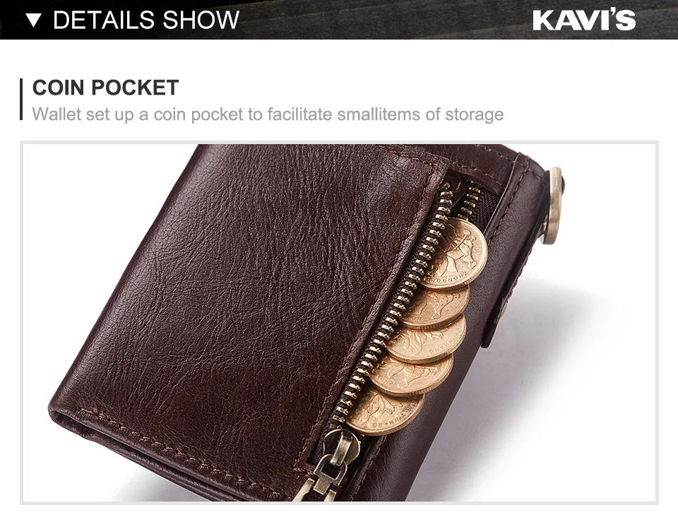 KAVIS Rfid Высокое качество кожа гравировка Crazy Horse кожаный мужской Portomonee кошелек мужской маленький кошелек короткий кошелек для монет