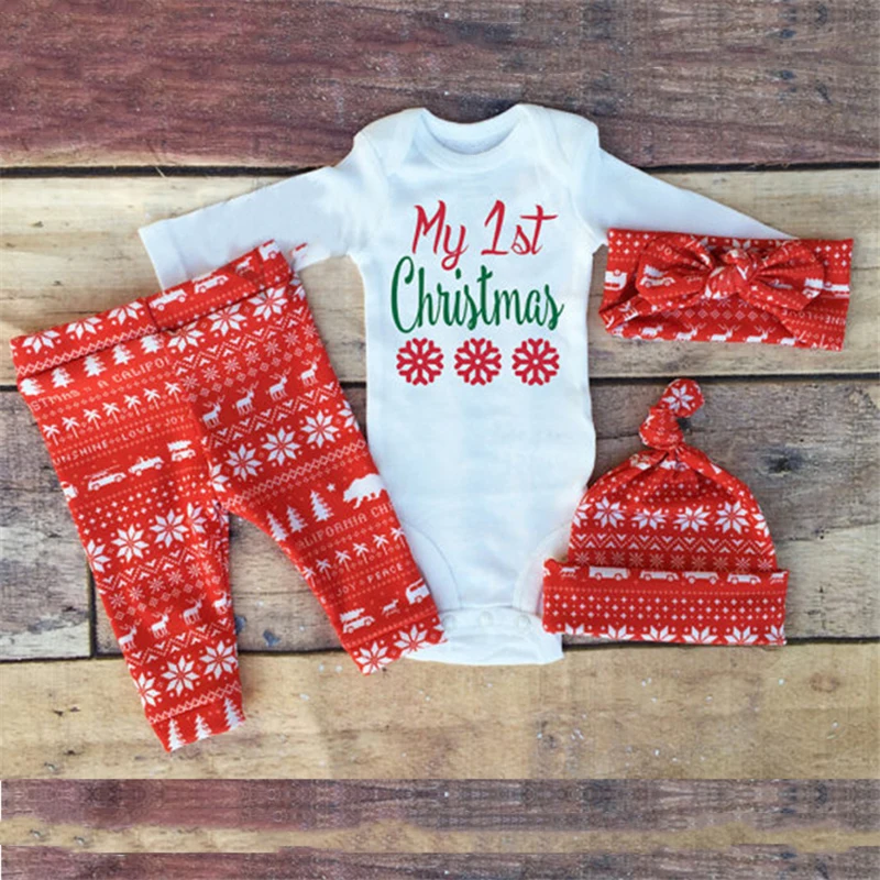 2017 рождественские осенние комплекты для мальчиков и девочек комбинезоны с