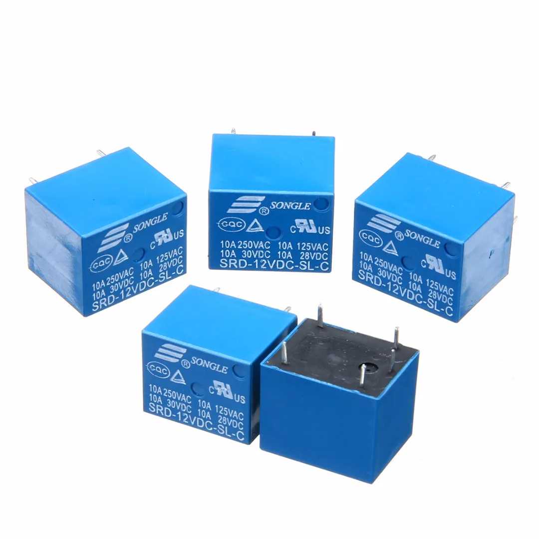 5 предметов в лоте 10 шт./лот SRD 12VDC SL C синий Мощность реле T73 12V 10A Pin Mayitr