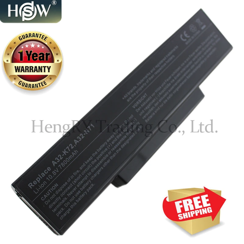 Аккумулятор HSW 9Cell для Asus ноутбука K72DR K72 K72D K72F K72JR K73 K73SV K73S K73E N73SV|Аккумуляторы