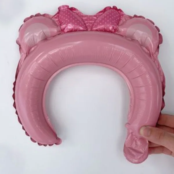pink butterfly bear Новая детская мультяшная повязка на голову в виде животного, воздушный шар из алюминиевой фольги, маленький подарок на день рождения, украшения для детских игрушек - Цвет: pink butterfly bear