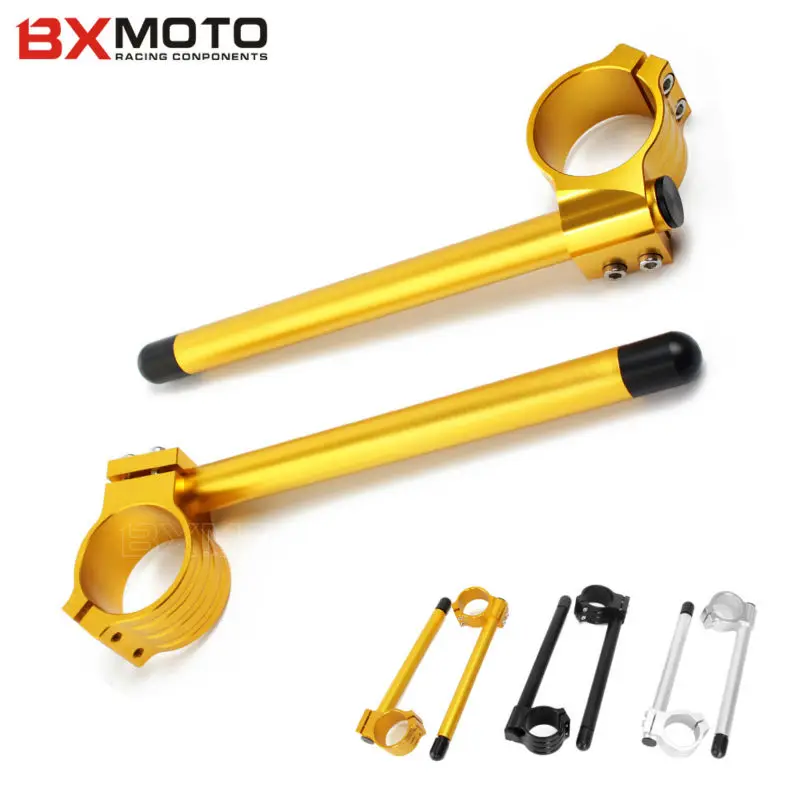 

New Universal Motorcycle CNC 45mm Clip On Handlebar For Honda CBR600RR CBR900RR Suzuki GSXR600 Triumph Speed Triple