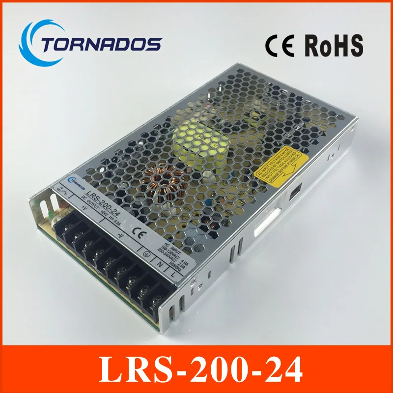LRS 200 24 ac/dc одиночный выход 200w 24v тонкий тип светодиодный драйвер питания|led power supply